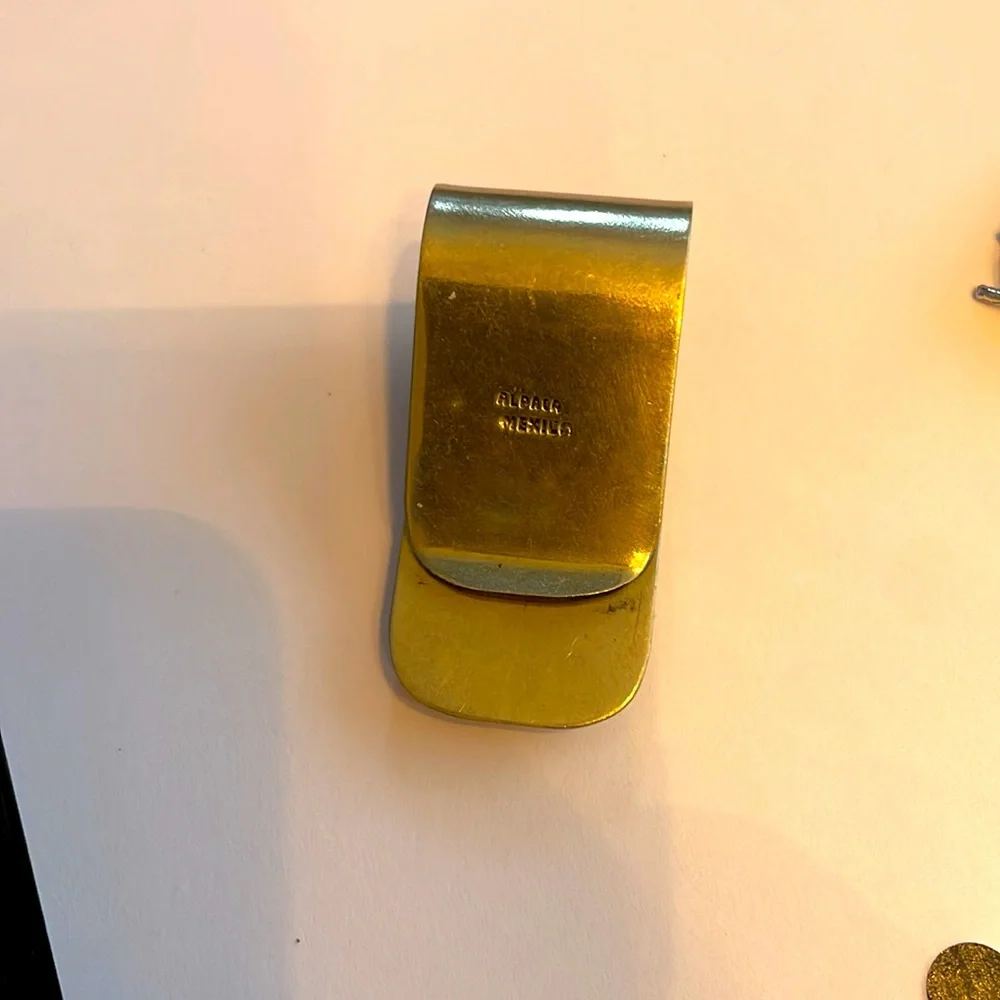 Gold and Blue Owl Money Clip